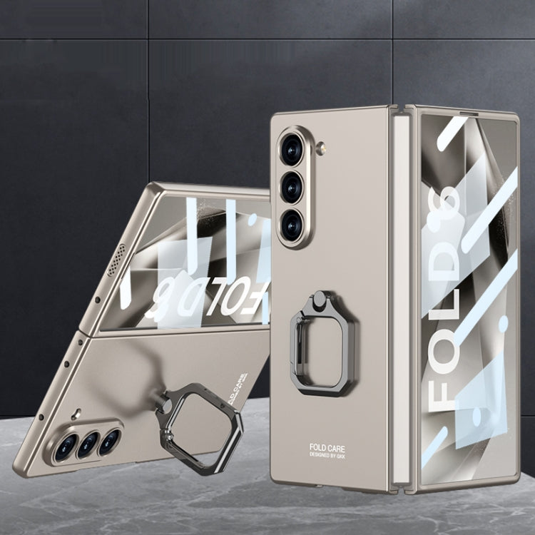 Custodia per telefono con supporto ad anello quadrato ultrasottile integrato con foro accurato GKK, For Galaxy Z Fold8 Ultra 5G, For Samsung Galaxy Z Fold7 5G, For Samsung Galaxy Z Fold6