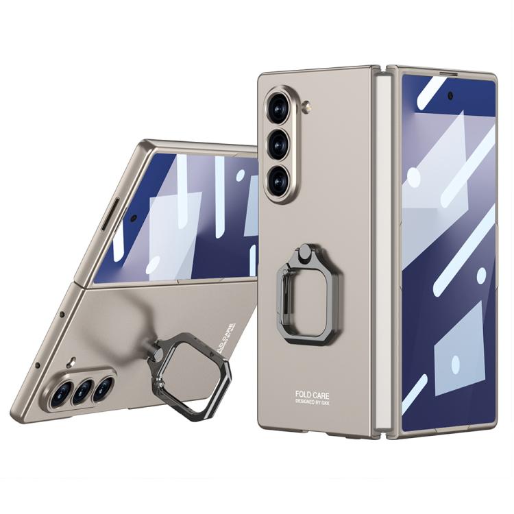 Custodia per telefono con supporto ad anello quadrato ultrasottile integrato con foro accurato GKK, For Galaxy Z Fold8 Ultra 5G, For Samsung Galaxy Z Fold7 5G, For Samsung Galaxy Z Fold6