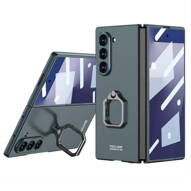 Custodia per telefono con supporto ad anello quadrato ultrasottile integrato con foro accurato GKK, For Galaxy Z Fold8 Ultra 5G, For Samsung Galaxy Z Fold7 5G, For Samsung Galaxy Z Fold6