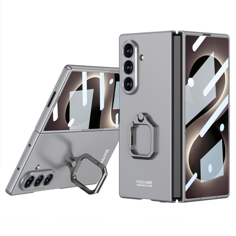 Custodia per telefono con supporto ad anello quadrato ultrasottile integrato con foro accurato GKK, For Galaxy Z Fold8 Ultra 5G, For Samsung Galaxy Z Fold7 5G, For Samsung Galaxy Z Fold6