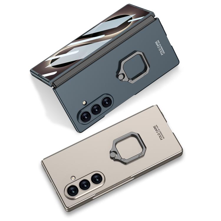 Custodia per telefono con supporto ad anello quadrato ultrasottile integrato con foro accurato GKK, For Galaxy Z Fold8 Ultra 5G, For Samsung Galaxy Z Fold7 5G, For Samsung Galaxy Z Fold6