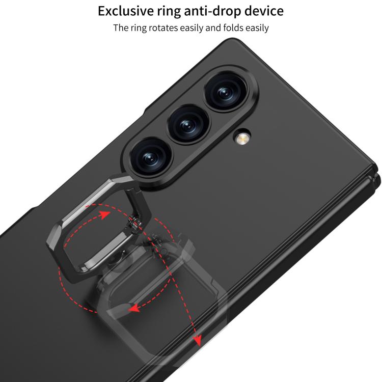 Custodia per telefono con supporto ad anello quadrato ultrasottile integrato con foro accurato GKK, For Galaxy Z Fold8 Ultra 5G, For Samsung Galaxy Z Fold7 5G, For Samsung Galaxy Z Fold6