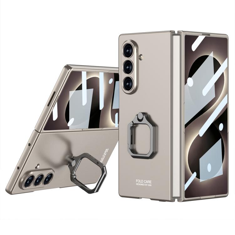 Custodia per telefono con supporto ad anello quadrato ultrasottile integrato con foro accurato GKK, For Galaxy Z Fold8 Ultra 5G, For Samsung Galaxy Z Fold7 5G, For Samsung Galaxy Z Fold6