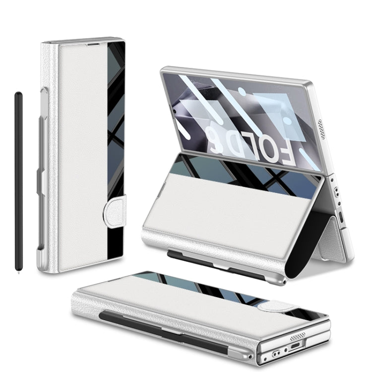 Custodia per telefono flip integrata GKK a copertura totale con slot per penna, penna non inclusa, For Galaxy Z Fold8 Ultra 5G, For Samsung Galaxy Z Fold7 5G, For Samsung Galaxy Z Fold6