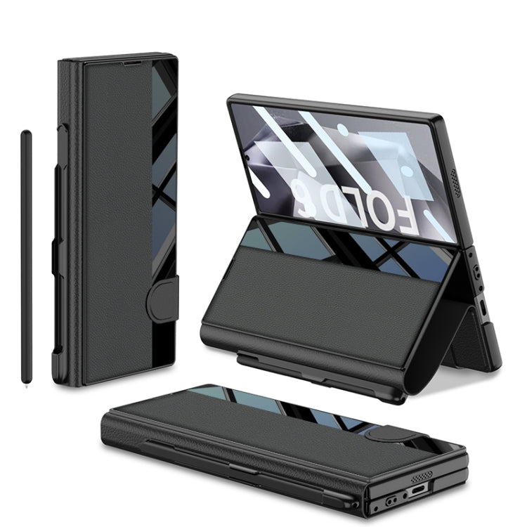 Custodia per telefono flip integrata GKK a copertura totale con slot per penna, penna non inclusa, For Galaxy Z Fold8 Ultra 5G, For Samsung Galaxy Z Fold7 5G, For Samsung Galaxy Z Fold6