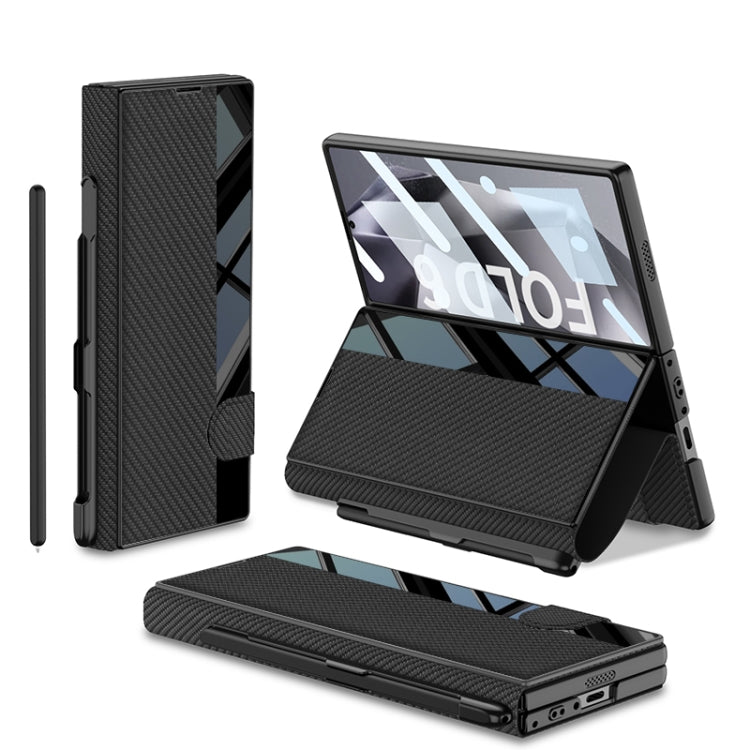 Custodia per telefono flip integrata GKK a copertura totale con slot per penna, penna non inclusa, For Galaxy Z Fold8 Ultra 5G, For Samsung Galaxy Z Fold7 5G, For Samsung Galaxy Z Fold6