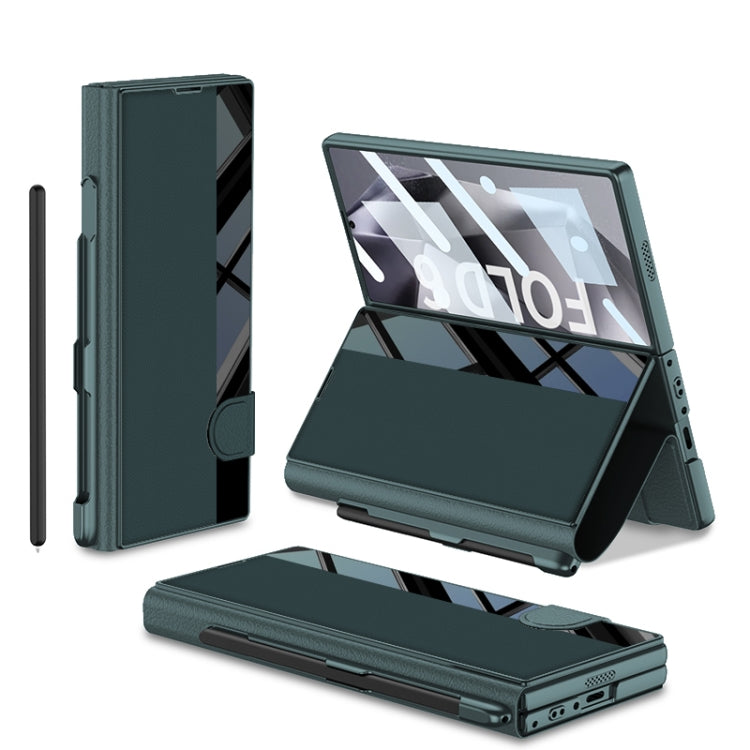 Custodia per telefono flip integrata GKK a copertura totale con slot per penna, penna non inclusa, For Galaxy Z Fold8 Ultra 5G, For Samsung Galaxy Z Fold7 5G, For Samsung Galaxy Z Fold6