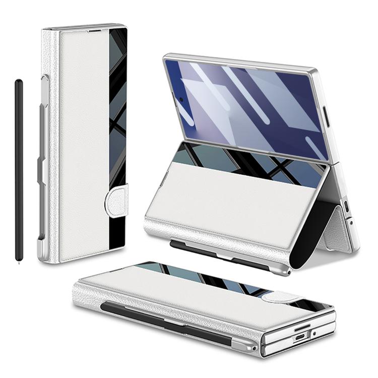 Custodia per telefono flip integrata GKK a copertura totale con slot per penna, penna non inclusa, For Galaxy Z Fold8 Ultra 5G, For Samsung Galaxy Z Fold7 5G, For Samsung Galaxy Z Fold6