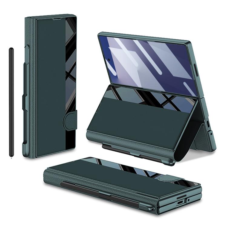 Custodia per telefono flip integrata GKK a copertura totale con slot per penna, penna non inclusa, For Galaxy Z Fold8 Ultra 5G, For Samsung Galaxy Z Fold7 5G, For Samsung Galaxy Z Fold6