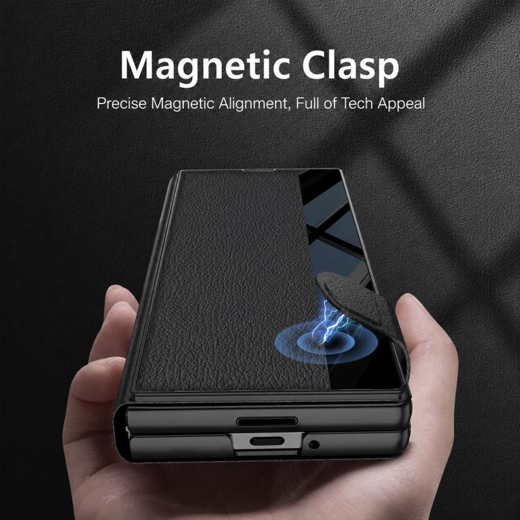 Custodia per telefono flip integrata GKK a copertura totale con slot per penna, penna non inclusa, For Galaxy Z Fold8 Ultra 5G, For Samsung Galaxy Z Fold7 5G, For Samsung Galaxy Z Fold6