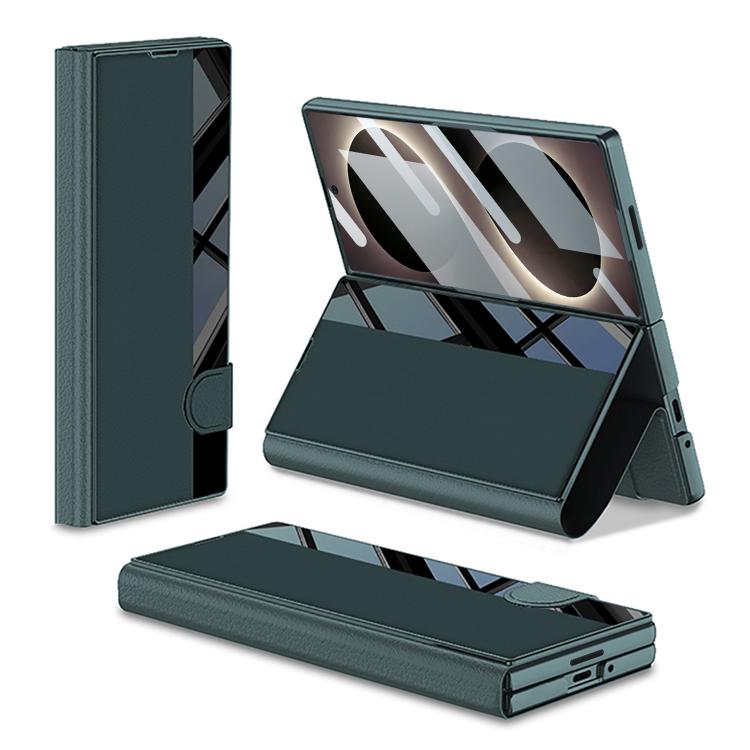 Custodia per telefono flip integrata GKK a copertura totale con slot per penna, penna non inclusa, For Galaxy Z Fold8 Ultra 5G, For Samsung Galaxy Z Fold7 5G, For Samsung Galaxy Z Fold6