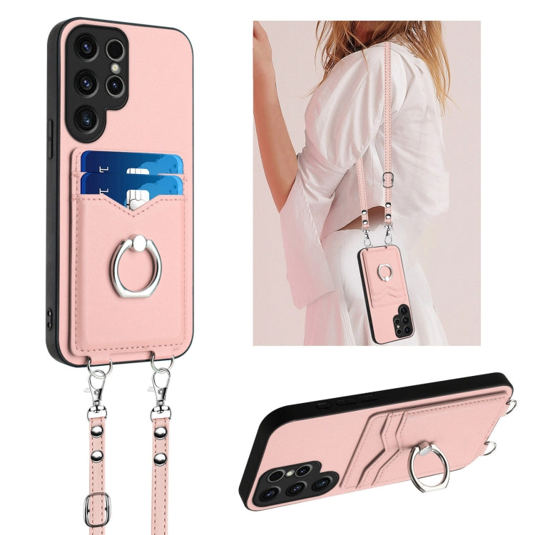 Custodia porta carte con anello per Samsung Galaxy S23 Ultra 5G