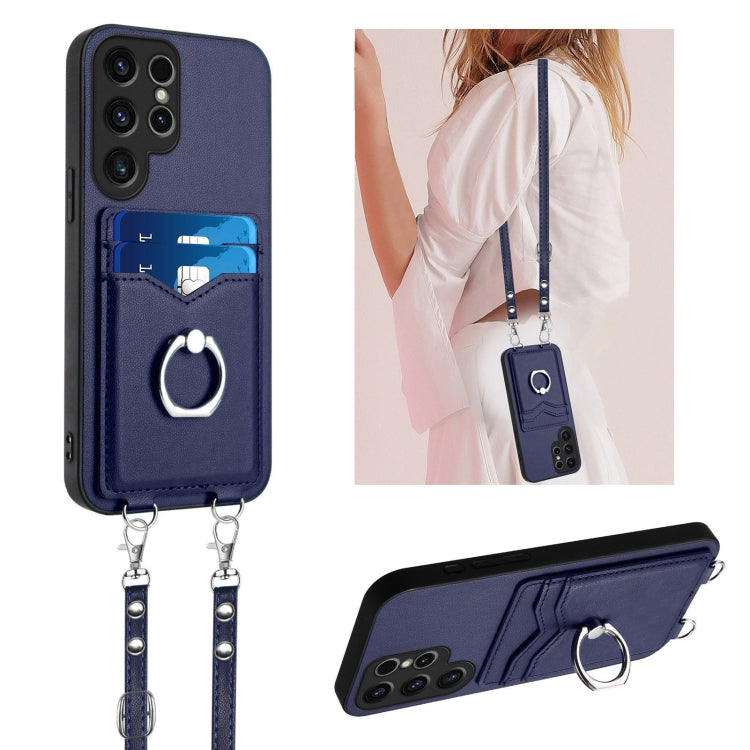 Custodia porta carte con anello per Samsung Galaxy S23 Ultra 5G