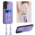 Custodia porta carte con anello a tracolla per Samsung Galaxy S22 Ultra 5G