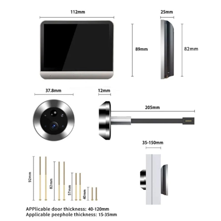 Videocitofono WiFi 4,3 pollici 1080P con visione notturna