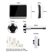 SY-36 4,3 pollici schermo a colori graffiti nascosto 1080P WiFi Smart Cat Eye Videocitofono, SY-36