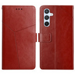 Custodia per telefono in pelle con motivo a Y, For Galaxy S26 FE 5G, For Samsung Galaxy S25 FE 5G, For Samsung Galaxy S25 Edge 5G, For Samsung Galaxy S25 5G