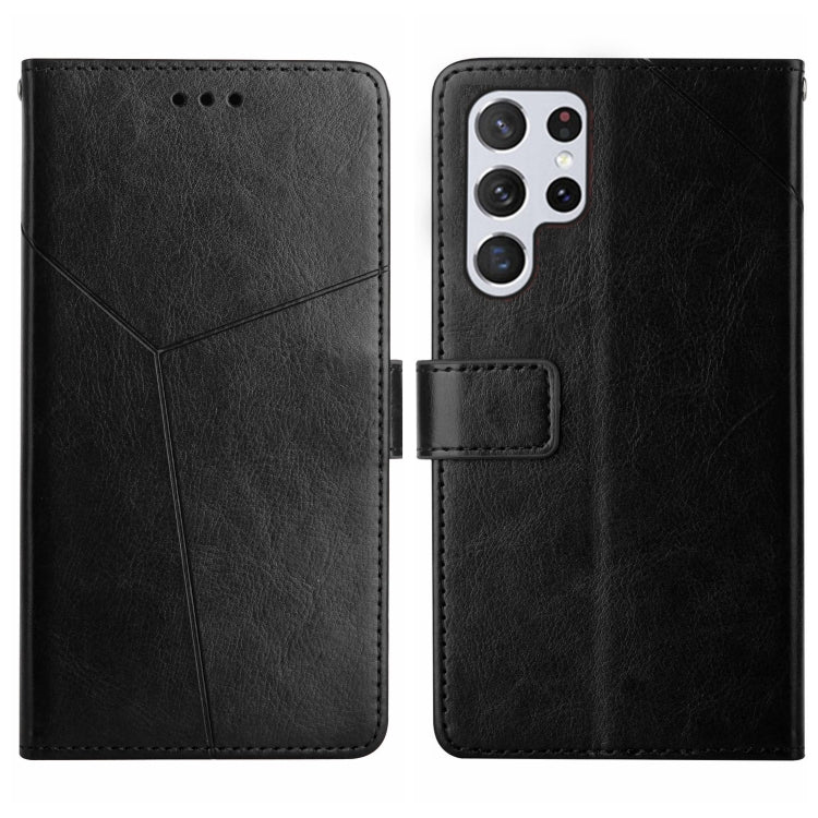 Custodia in pelle con motivo a Y per Samsung Galaxy S25+ 5G