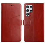 Custodia in pelle con motivo a Y per Samsung Galaxy S25+ 5G