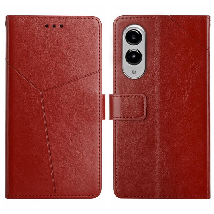 Custodia per telefono in pelle con motivo a Y, For Galaxy S26 FE 5G, For Samsung Galaxy S25 FE 5G, For Samsung Galaxy S25 Edge 5G, For Samsung Galaxy S25 5G