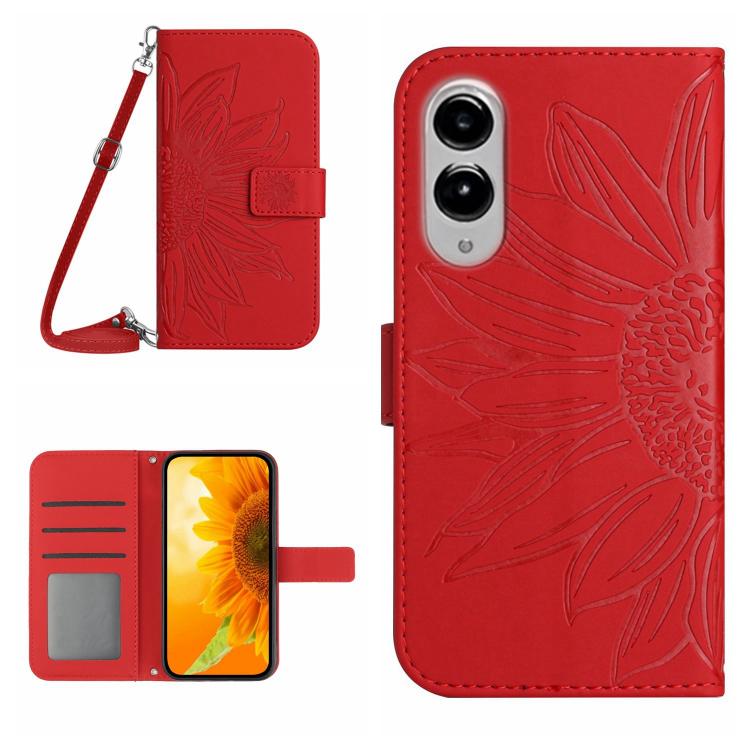 Custodia pelle con motivo Sun Flower per Samsung Galaxy S25 Edge 5G