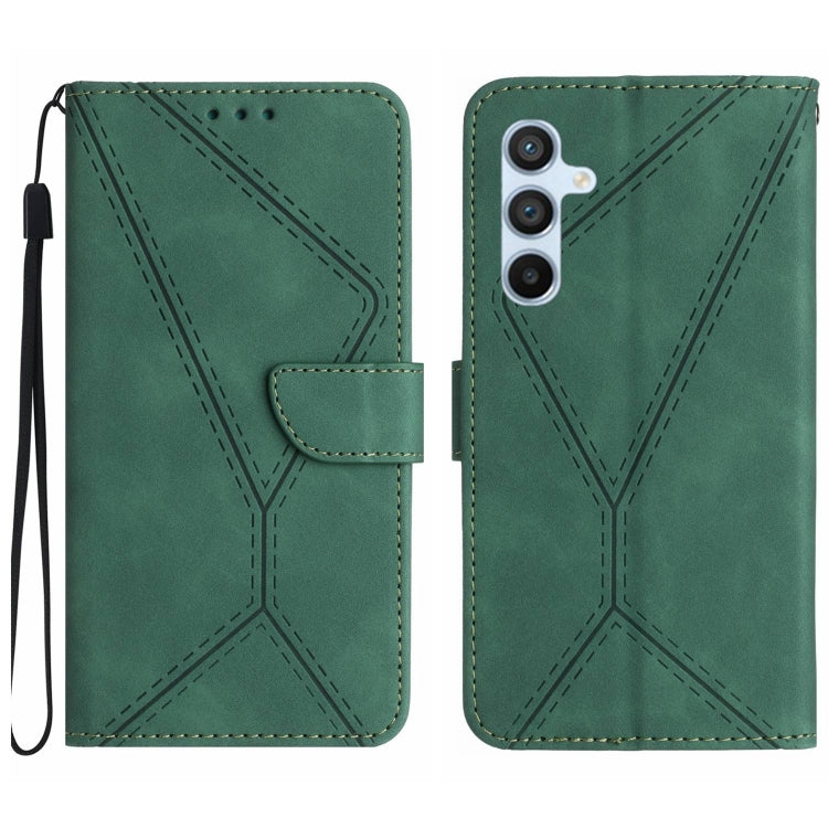 Custodia per telefono in pelle goffrata con cuciture, For Samsung Galaxy S25+ 5G, For Samsung Galaxy S25 Ultra 5G, For Samsung Galaxy S24 FE 5G