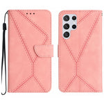 Custodia per telefono in pelle goffrata con cuciture, For Samsung Galaxy S25+ 5G, For Samsung Galaxy S25 Ultra 5G, For Samsung Galaxy S24 FE 5G