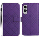 Custodia in pelle con trama a griglia rombica per Galaxy S26 FE 5G