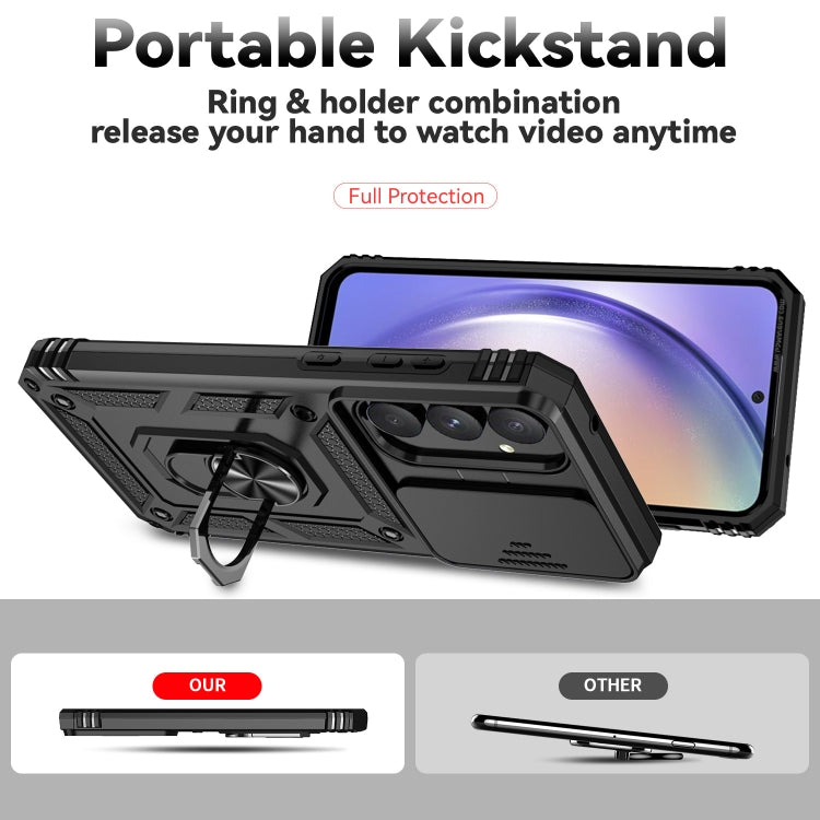 Custodia con supporto scorrevole per Samsung Galaxy A55 5G