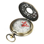 Orologio da tasca retrò Nisa J35B con bussola a ribalta cava