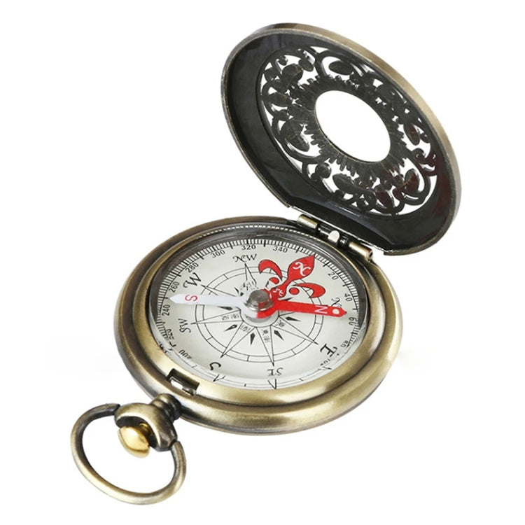 Orologio da tasca retrò Nisa J35B con bussola a ribalta cava