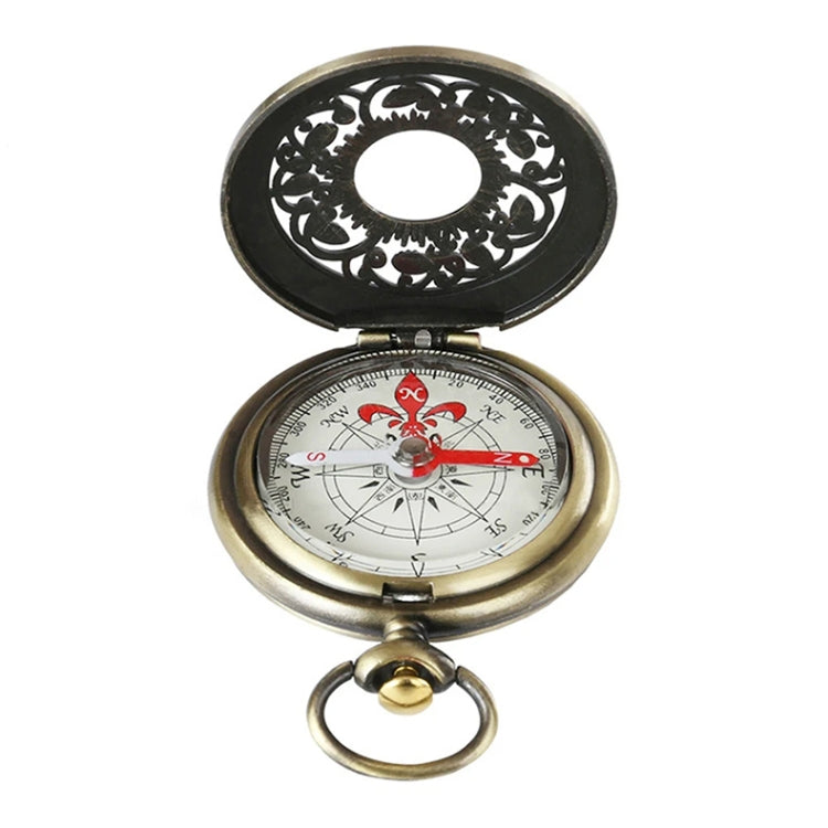 Orologio da tasca retrò Nisa J35B con bussola a ribalta cava