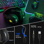 Cuffie da gioco SoulBytes S20 RGB Light con microfono, S20