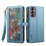 Portafoglio con cerniera e cordino ESEBLE Star Series RFID in pelle, For Samsung Galaxy S24 FE 5G, For Samsung Galaxy S24 Ultra 5G, For Samsung Galaxy S24+ 5G