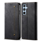 Custodia in pelle flip orizzontale stile casual con texture denim, For Samsung Galaxy S25+ 5G, For Samsung Galaxy S25 Ultra 5G, For Samsung Galaxy S24 FE 5G, For Samsung Galaxy S24 Ultra 5G, For Samsung Galaxy S24+ 5G