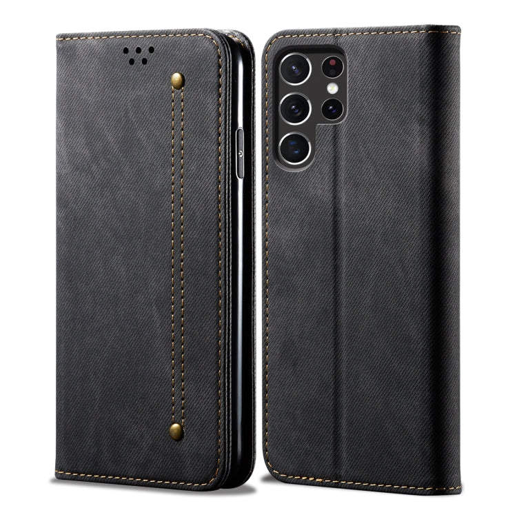 Custodia in pelle flip orizzontale stile casual con texture denim, For Samsung Galaxy S25+ 5G, For Samsung Galaxy S25 Ultra 5G, For Samsung Galaxy S24 FE 5G, For Samsung Galaxy S24 Ultra 5G, For Samsung Galaxy S24+ 5G