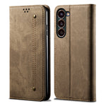 Custodia in pelle flip orizzontale stile casual con texture denim, For Samsung Galaxy S25+ 5G, For Samsung Galaxy S25 Ultra 5G, For Samsung Galaxy S24 FE 5G, For Samsung Galaxy S24 Ultra 5G, For Samsung Galaxy S24+ 5G