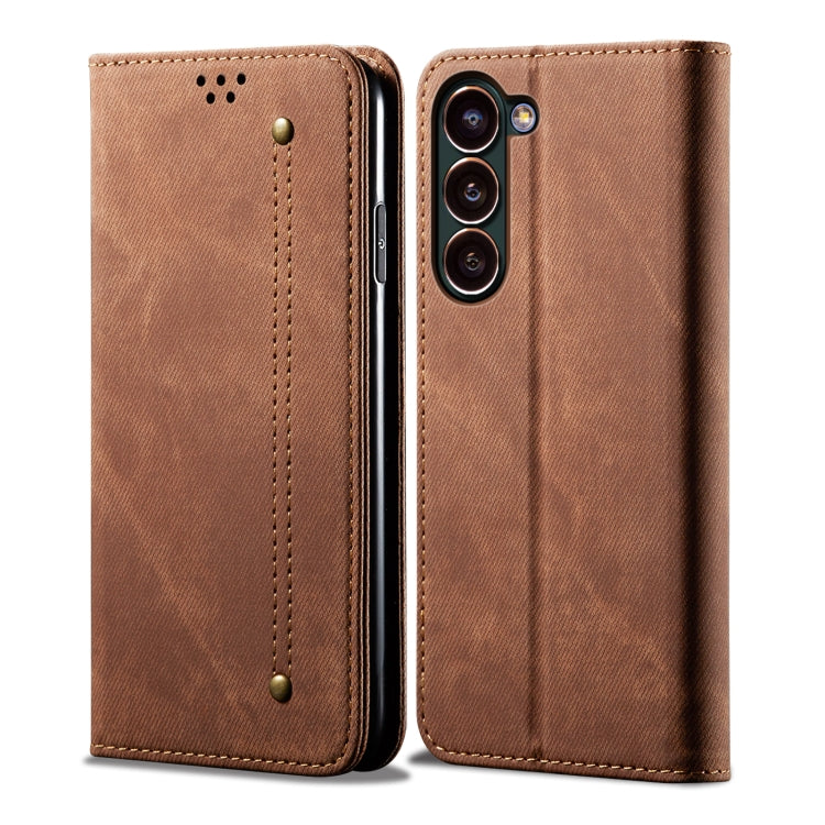Custodia in pelle flip orizzontale stile casual con texture denim, For Samsung Galaxy S25+ 5G, For Samsung Galaxy S25 Ultra 5G, For Samsung Galaxy S24 FE 5G, For Samsung Galaxy S24 Ultra 5G, For Samsung Galaxy S24+ 5G