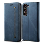 Custodia in pelle flip orizzontale stile casual con texture denim, For Samsung Galaxy S25+ 5G, For Samsung Galaxy S25 Ultra 5G, For Samsung Galaxy S24 FE 5G, For Samsung Galaxy S24 Ultra 5G, For Samsung Galaxy S24+ 5G