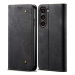 Custodia in pelle flip orizzontale stile casual con texture denim, For Samsung Galaxy S25+ 5G, For Samsung Galaxy S25 Ultra 5G, For Samsung Galaxy S24 FE 5G, For Samsung Galaxy S24 Ultra 5G, For Samsung Galaxy S24+ 5G