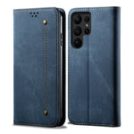 Custodia in pelle flip orizzontale stile casual con texture denim, For Samsung Galaxy S25+ 5G, For Samsung Galaxy S25 Ultra 5G, For Samsung Galaxy S24 FE 5G, For Samsung Galaxy S24 Ultra 5G, For Samsung Galaxy S24+ 5G