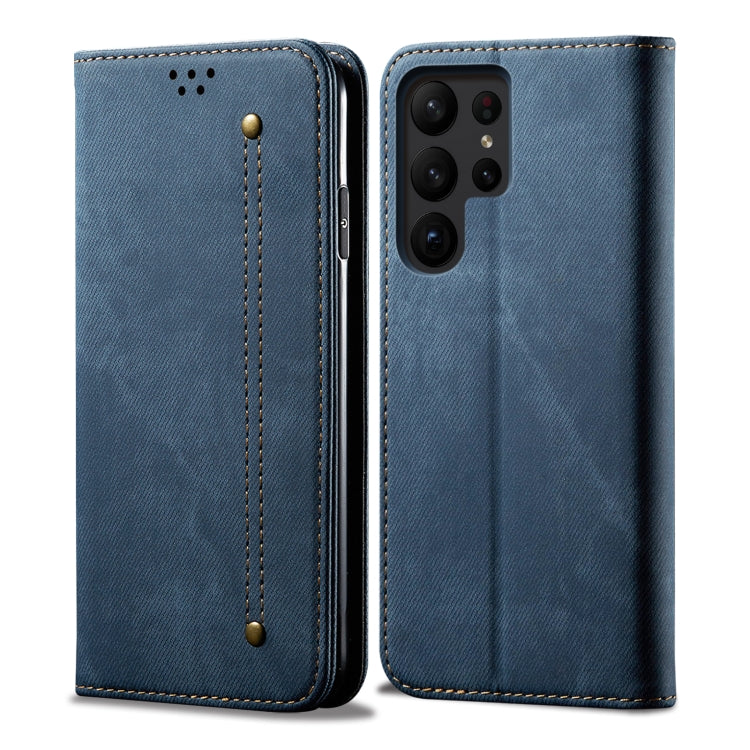 Custodia in pelle flip orizzontale stile casual con texture denim, For Samsung Galaxy S25+ 5G, For Samsung Galaxy S25 Ultra 5G, For Samsung Galaxy S24 FE 5G, For Samsung Galaxy S24 Ultra 5G, For Samsung Galaxy S24+ 5G