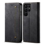 Custodia in pelle flip orizzontale stile casual con texture denim, For Samsung Galaxy S25+ 5G, For Samsung Galaxy S25 Ultra 5G, For Samsung Galaxy S24 FE 5G, For Samsung Galaxy S24 Ultra 5G, For Samsung Galaxy S24+ 5G