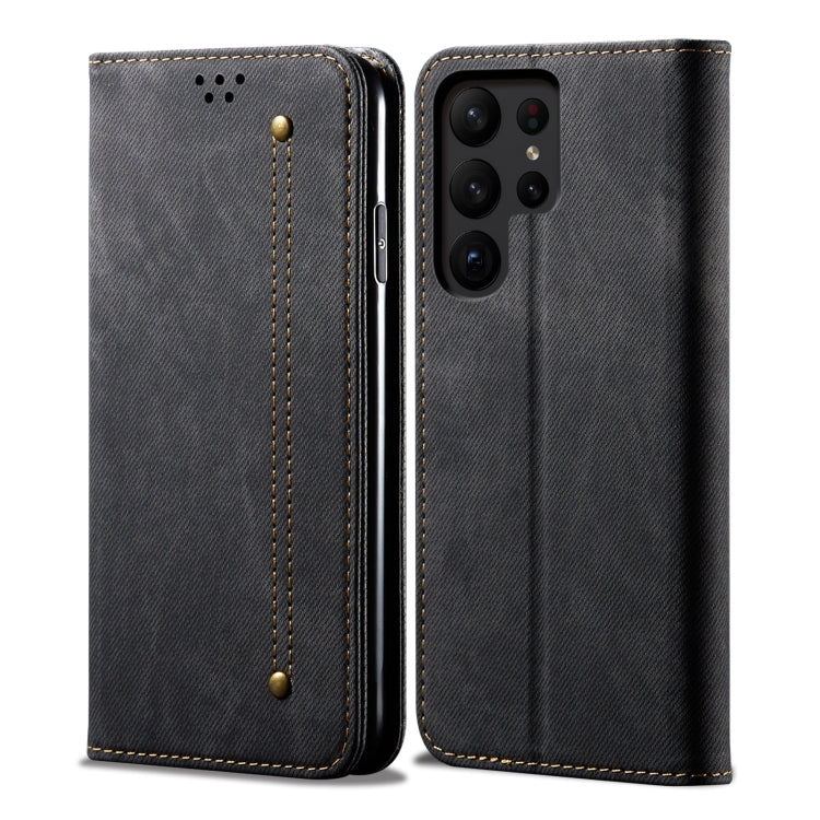 Custodia in pelle flip orizzontale stile casual con texture denim, For Samsung Galaxy S25+ 5G, For Samsung Galaxy S25 Ultra 5G, For Samsung Galaxy S24 FE 5G, For Samsung Galaxy S24 Ultra 5G, For Samsung Galaxy S24+ 5G