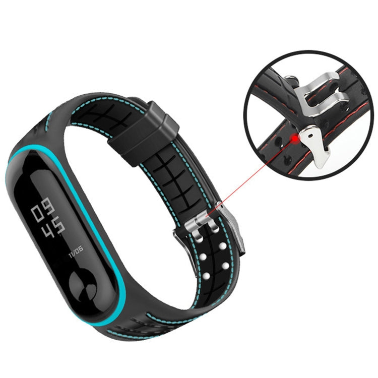 Per Xiaomi Mi Band 4/3 Cinturino di ricambio per cinturino in silicone bicolore, Single Bead Texture, Honeycomb Texture, Bamboo Joint Texture