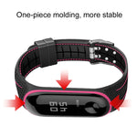 Per Xiaomi Mi Band 4/3 Cinturino di ricambio per cinturino in silicone bicolore, Single Bead Texture, Honeycomb Texture, Bamboo Joint Texture