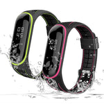 Per Xiaomi Mi Band 4/3 Cinturino di ricambio per cinturino in silicone bicolore, Single Bead Texture, Honeycomb Texture, Bamboo Joint Texture