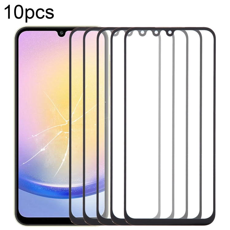 10pcs Front Screen Outer Glass Lens with OCA Adhesive Optically Clear, For Samsung Galaxy F15 SM-E156B, For Samsung Galaxy A15 5G SM-A156B, For Samsung Galaxy A55 SM-A556B, For Samsung Galaxy A35 SM-A356B