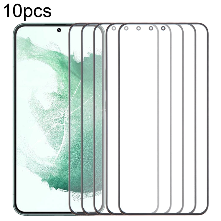 10 pezzi Lente in vetro esterna per schermo frontale con adesivo OCA otticamente trasparente, For Samsung Galaxy F15 SM-E156B, For Samsung Galaxy A15 5G SM-A156B, For Samsung Galaxy A55 SM-A556B, For Samsung Galaxy A35 SM-A356B