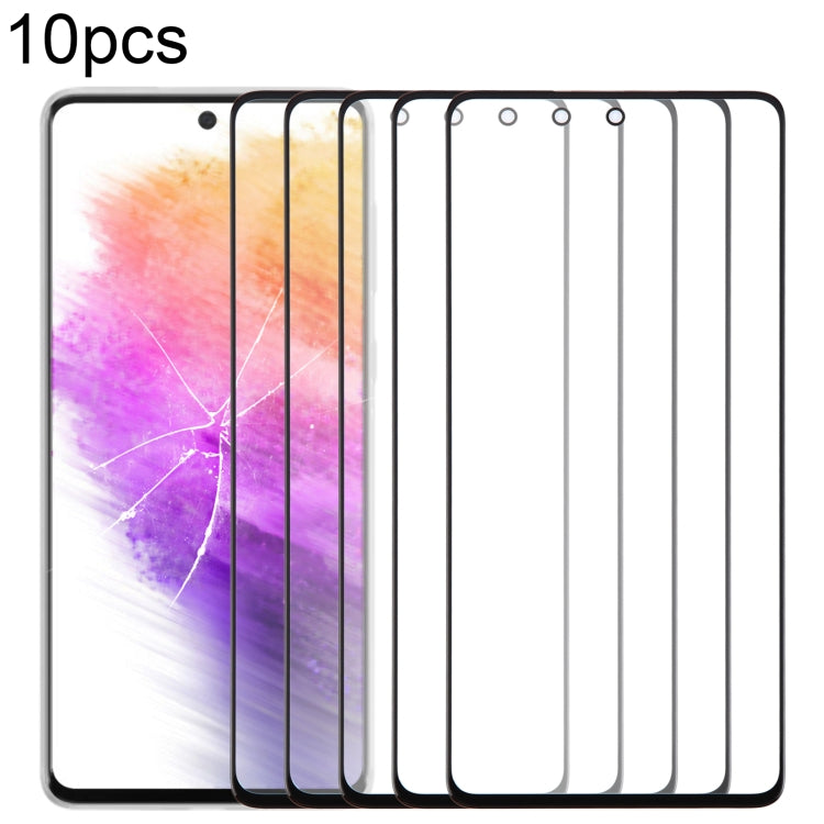 10 pezzi Lente in vetro esterna per schermo frontale con adesivo OCA otticamente trasparente, For Samsung Galaxy F15 SM-E156B, For Samsung Galaxy A15 5G SM-A156B, For Samsung Galaxy A55 SM-A556B, For Samsung Galaxy A35 SM-A356B